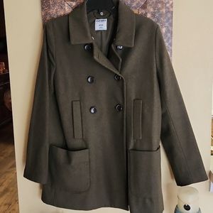 Women's Kahki Green Peacoat